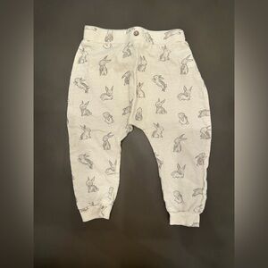 Rylee + Cru Cream Bunny Print Kids Bottoms